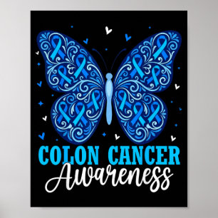 Butterfly Colon Cancer Awareness Month Survivor Poster