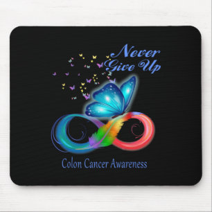 Butterfly Colon Cancer Awareness Mouse Mat