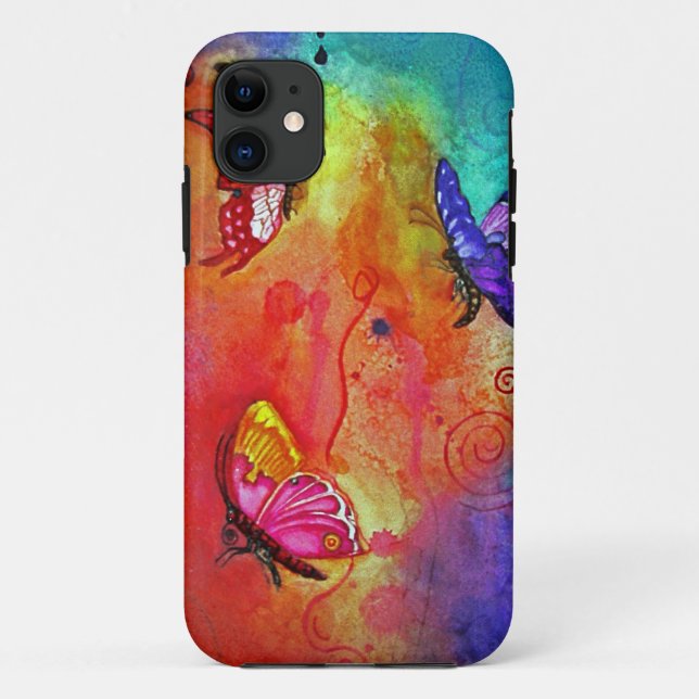 Butterfly Colour Blast Cellular Phone Cover (Back)