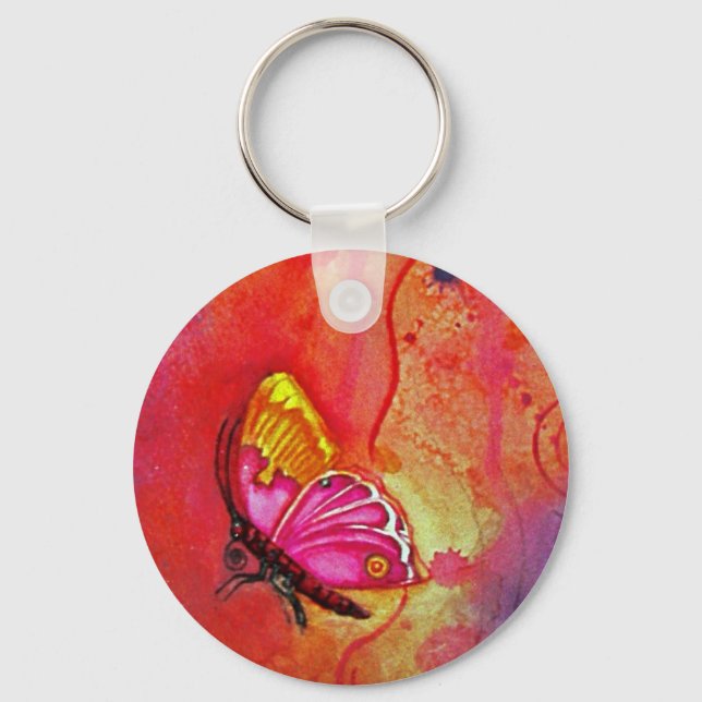 Butterfly Colour Blast Key Ring (Front)