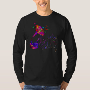 Butterfly Colourful Gramophone Coloured Guitars Cl T-Shirt