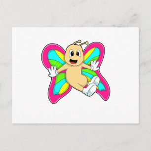 Butterfly colourful postcard