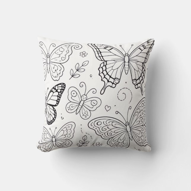 Butterfly Colouring Book Pillow (Front)