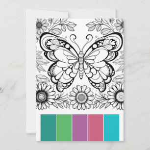 Butterfly Colouring Cards Relaxation Tools