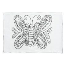 Butterfly Colouring DIY Doodle Pillowcase
