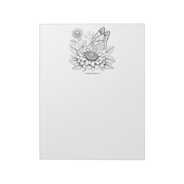 Butterfly Colouring Pages Notepad (Rotated)