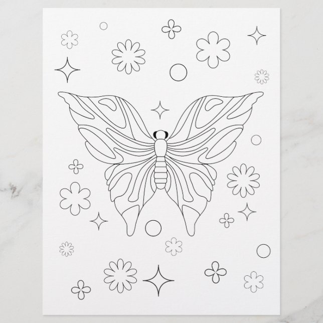 Butterfly Colouring Paper Fun (Front)