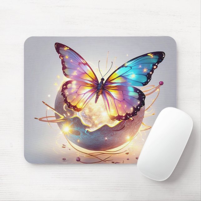 Butterfly Computer Mouse Pad (With Mouse)