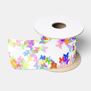 butterfly confetti satin ribbon