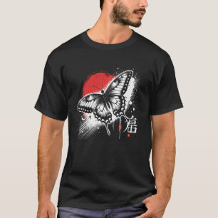 Butterfly. Cool Sumi-e Animal Sunset T-Shirt