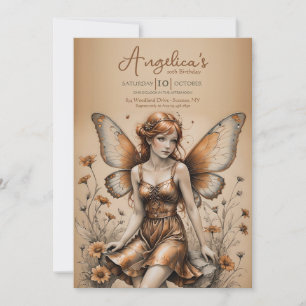Butterfly Copper Fairy Invitation