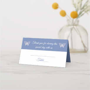 Butterfly Cornflower Blue Butterflies Wedding Place Card