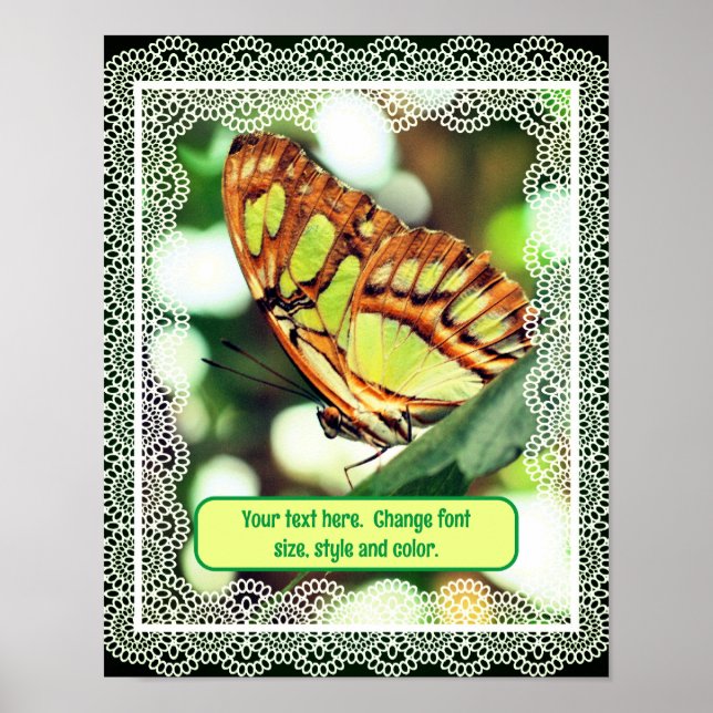 Butterfly Create Your Own Text Personalised Poster (Front)