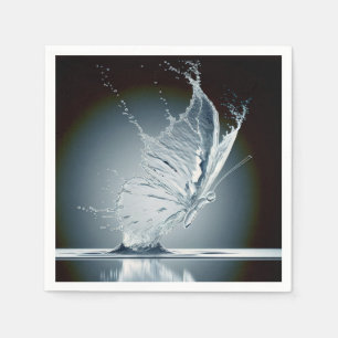 Butterfly Creating a Water Splash Napkin