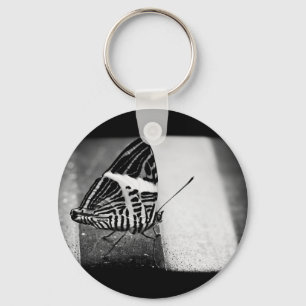 butterfly crossing key ring