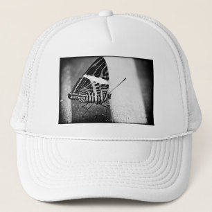 butterfly crossing trucker hat