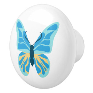 Butterfly Custom Colour Graphic Ceramic Knob