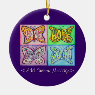 Butterfly Custom Inspirational Pendant Ornaments