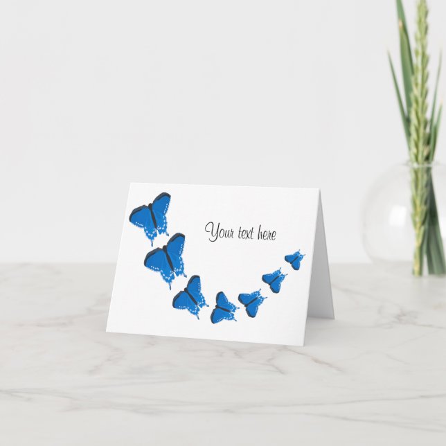 Butterfly Customisable Note Card (Front)