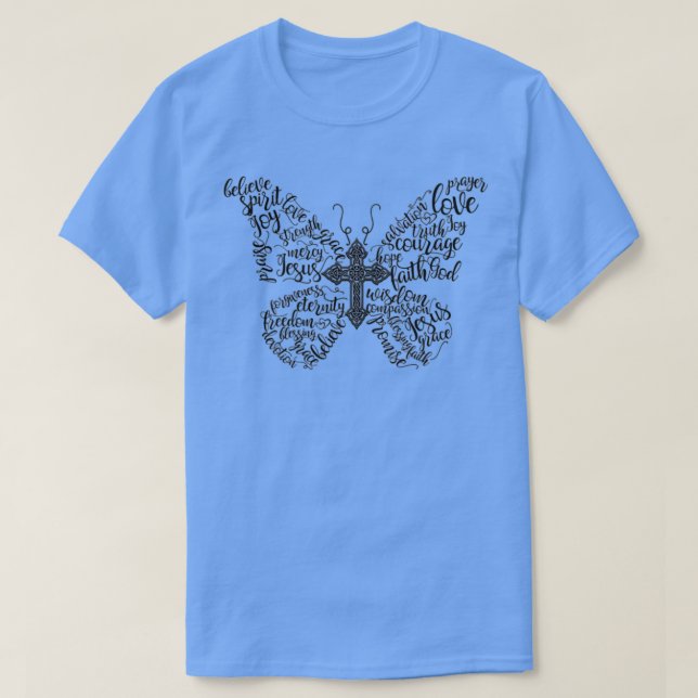 Butterfly   Cute Christian  T-Shirt (Design Front)