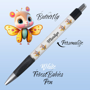 Butterfly, Cute Whimsical Girl Flying Insect White