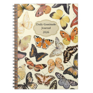 Butterfly Daily Gratitude Journal 2026