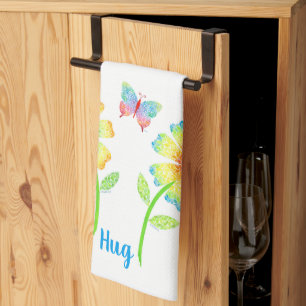 Butterfly & Daisies Dish Towel