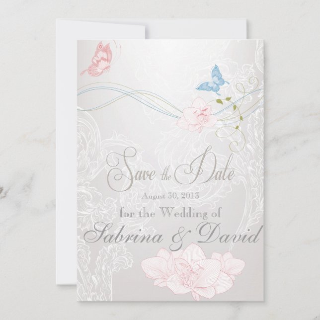 BUTTERFLY DANCE WEDDING Save the Date (Front)