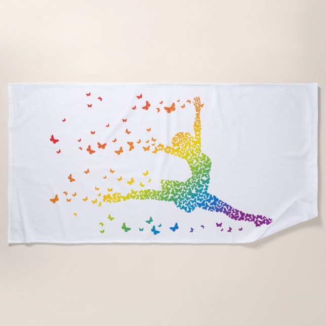 Butterfly Dancer Beach Towel (Front)