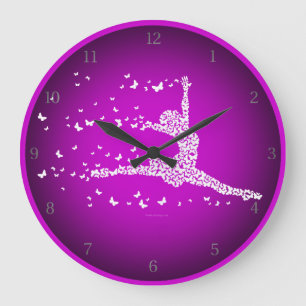 Butterfly Dancer Large Clock