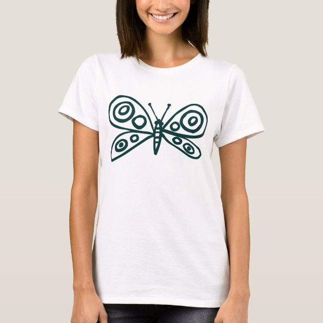 Butterfly - Dark Green T-Shirt (Front)