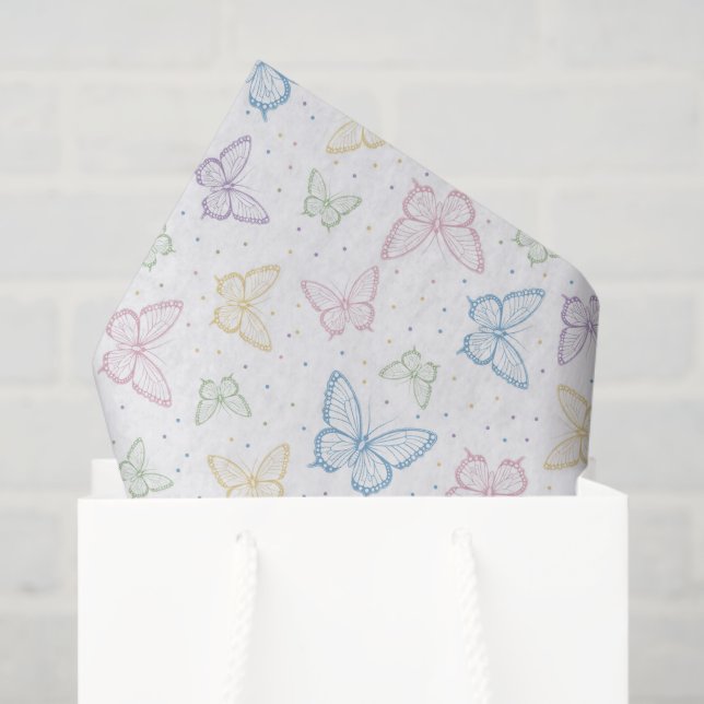 Butterfly Decoupage Tissue Paper (Gift Bag)
