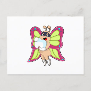 Butterfly Dentist Teeth Postcard