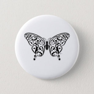 Butterfly_Design 6 Cm Round Badge