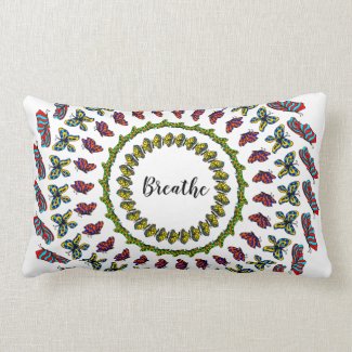 butterfly design breathe zen pillow,cushion lumbar cushion