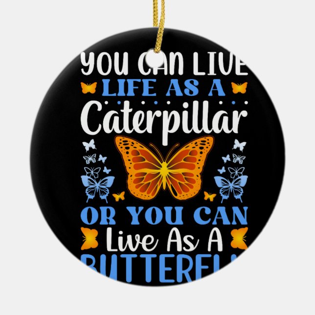 butterfly-design-bundle ceramic tree decoration (Front)