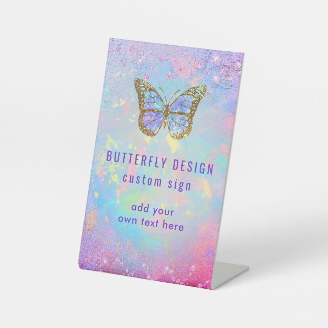  butterfly design pedestal sign (Front)