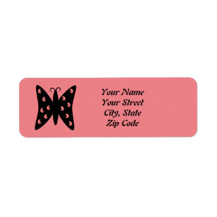 Butterfly Design Return Address Label