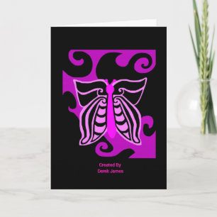 Butterfly Design Vertical Greeting Card