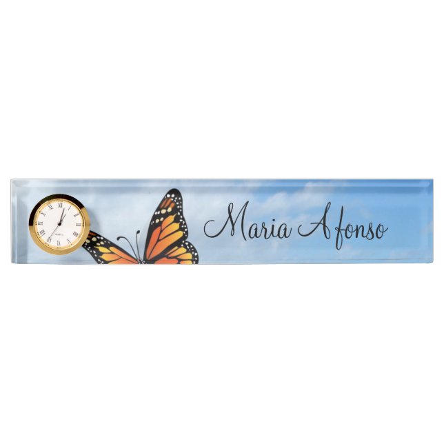 Butterfly Desk Nameplate (Front)