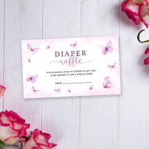 Butterfly Diaper Raffle