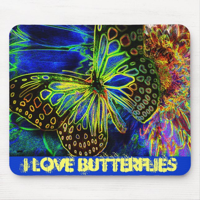 Butterfly Digital Art Mousepad (Front)