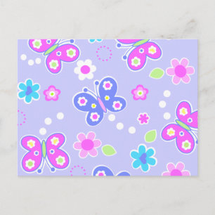butterfly dots postcard