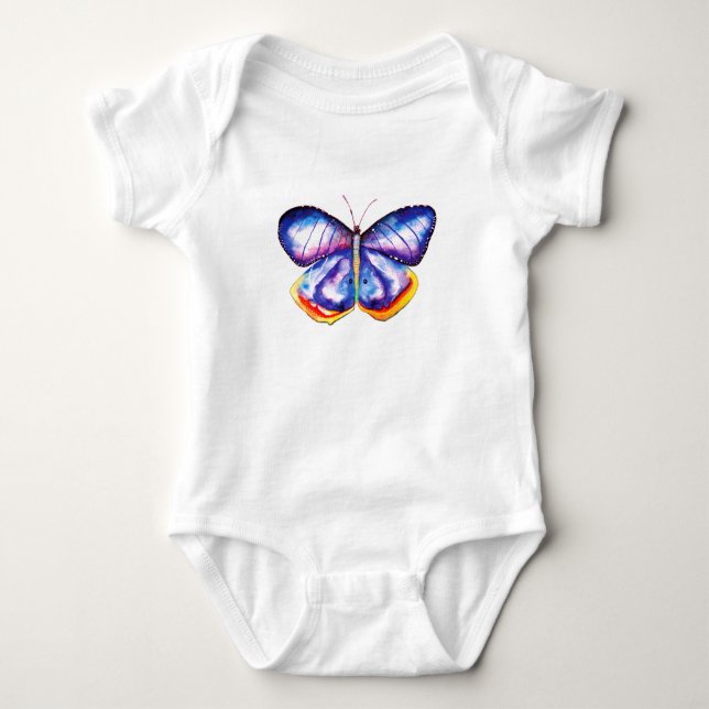 Butterfly Drawing Baby Jersey Bodysuit (Front)