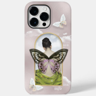 Butterfly Dream Fantasy Collage with Monogram Case-Mate iPhone 14 Pro Max Case