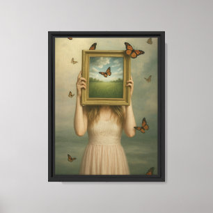Butterfly Dream Frame Canvas Art Print
