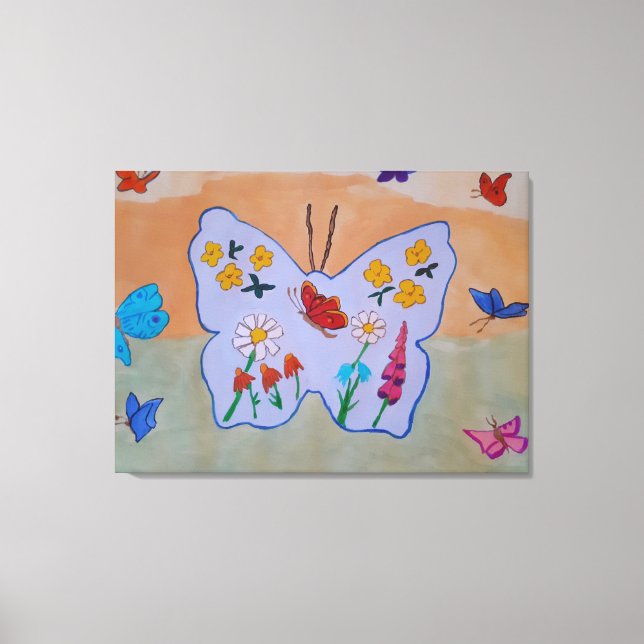 Butterfly Dreaming Canvas Art (Front)
