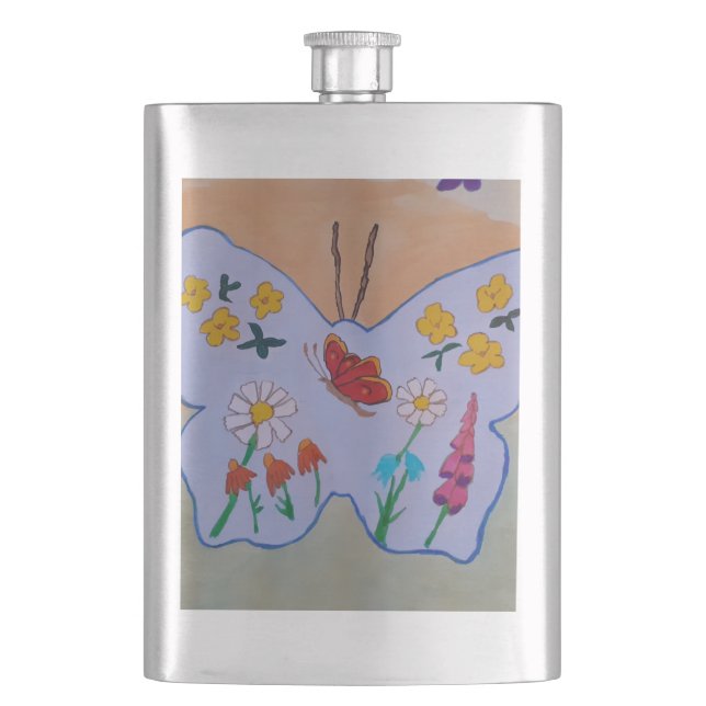 Butterfly Dreaming Classic Flask (Front)