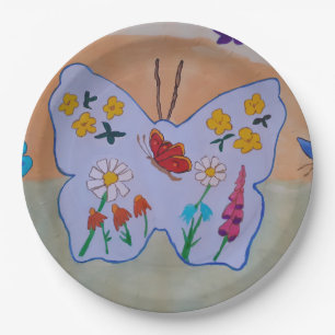Butterfly Dreaming Paper Plate
