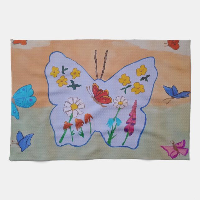 Butterfly Dreaming Tea Towel (Horizontal)